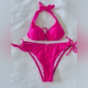 Hot Pink Bikini- top and bottom